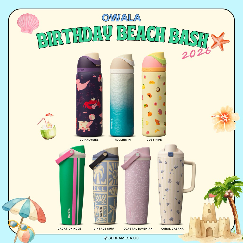 พร้อมส่งจากไทย 🌴 Owala Birtday Bash 2026 🌺 ของแท้ 100% น่ารักมากกกกก