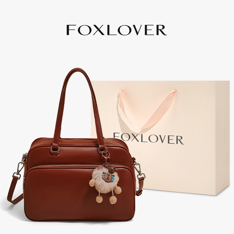 FOXLOVER กระเป๋าถือ กระเป๋าสะพายไหล่ และกระเป๋าสะพายข้างสำหรับผู้หญิงสไตล์วินเทจและมีสไตล์ ที่สามารถใส่โทรศัพท์มือถือได้