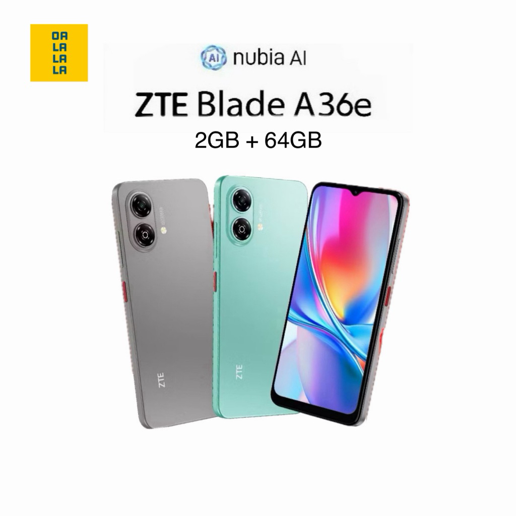 ZTE Blade A36e [2+64GB]เพิ่มแรมสูงสุด6GB lแบต 5000mAh l จอ 6.52" เครื่องศูนย์แท้ รับประกันศูนย์ไทย 18 เดือน
