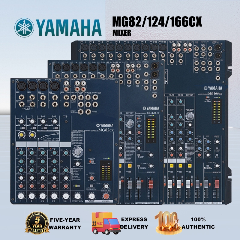 Yamaha MG82CX มิกเซอร์， 8 ช่องระดับมืออาชีพพร้อมเอฟเฟกต์ มิกเซอร์สำหรับเวที/การประชุม/บันทึกเสียงระด