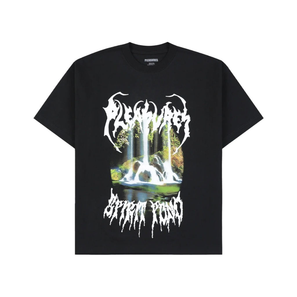 PLEASURES P25F071 POND T-SHIRT BLACK