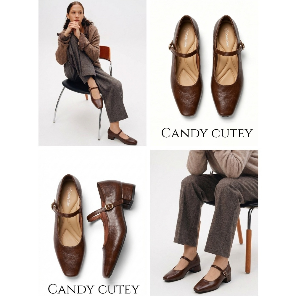 Candy Cutey  รองเท้าหนังทรงแหลม ดีไซน์คลาสสิก เรียบร้อยแต่มีเสน่ห์ เหมาะทั้งวันทำงานและวันพิเศษ
