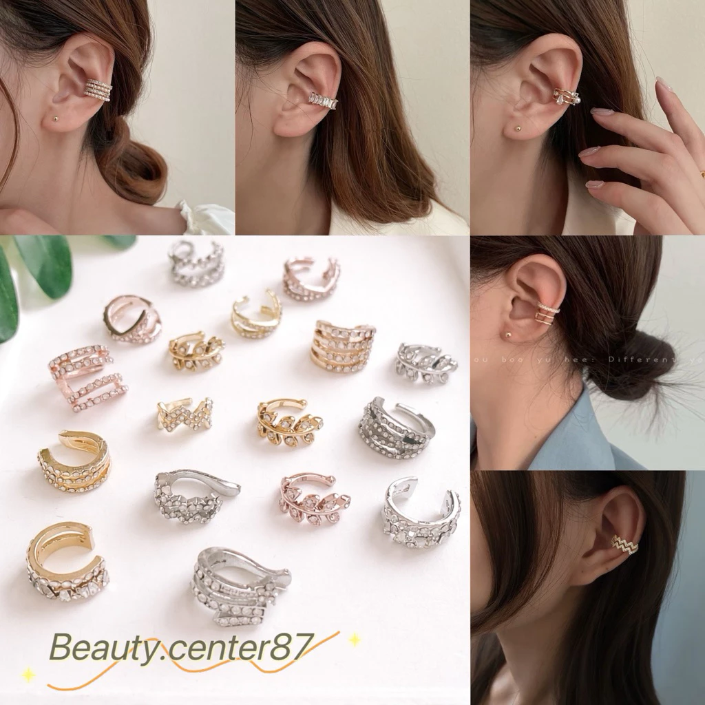 🇹🇭ร้านไทย🇹🇭 (4ชิ้น 100) ear cuff ต่างหู เกี่ยวหู ต่างหูหนีบ ไม่ต้องเจาะหู (1ชิ้น)
