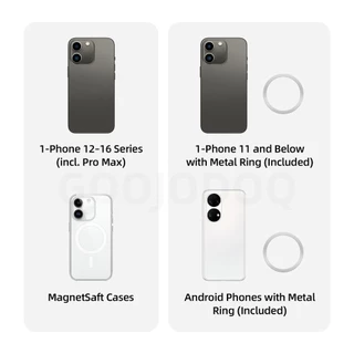 GOOJODOQ BD3017 Strong Magnetic Folding Phone Holder 360° Rotation Adjustment Ultra-Slim and Portable Comes with Metal