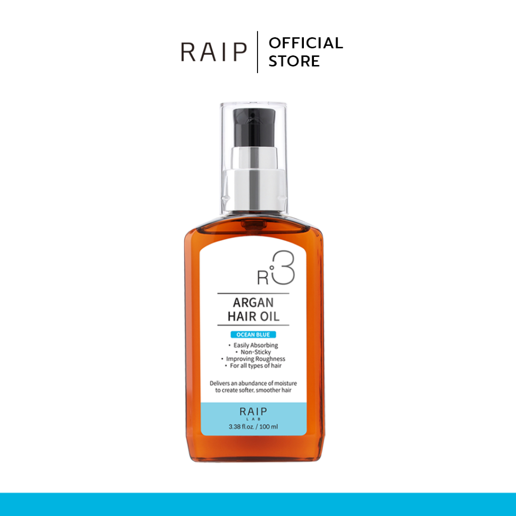 (ส่งไวใน 24 ชม.)OCEAN BLUE - RAIP R3 ARGAN HAIR OIL ออยบำรุงผมที่สาวเกาหลีใช้ แก้ผมฟู ผมไม่มีน้ำหนัก