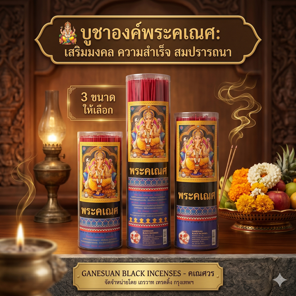 ธูปดำหอม ควันน้อย คเณศวร