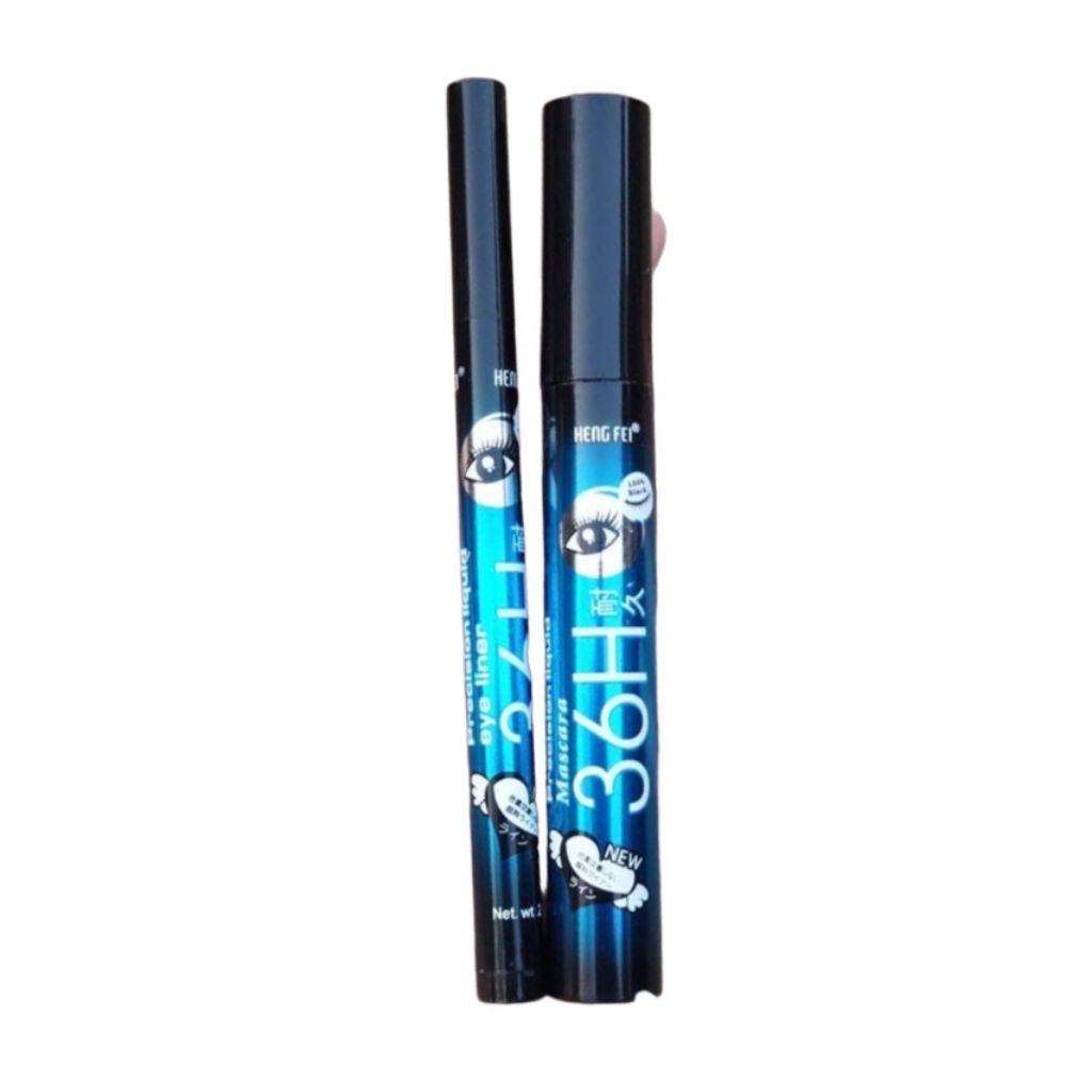 เซตคู่HengFei 36Hมาสคาร่า+อายไลเนอร์  Waterproof Mascara&Eyeliner