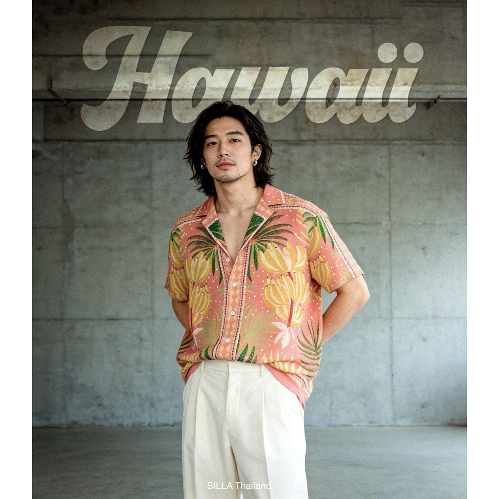 SILLA เสื้อฮาวายพิมพ์ลายทั้งตัว  unisex  ผู้ชาย-สาวอวบ ใส่ได้จ้า