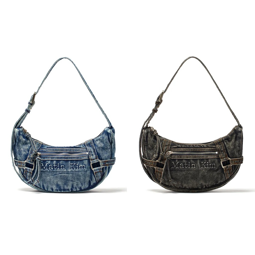 🛒พรีออเดอร์ Matin Kim Matin Wased Denim Mini Hobo Bag