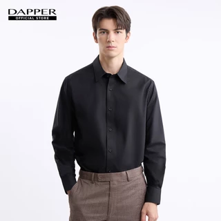 DAPPER เสื้อเชิ้ตแขนยาว Oxford ผ้าไม่ร้อน รีดง่าย ทรง Regular-Fit สีดำ (BSL/BK/984RE)