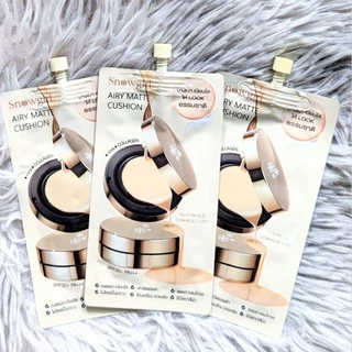 *พร้อมส่ง* Snowgirl Airy Matte Cushion #3 ซอง 55 บาท# 1 ซอง 19 บาท SPF35 PA+++ **ตำหนิคราบเหลืองที่ฝาไม่มีผลต่อเนื้อครีม