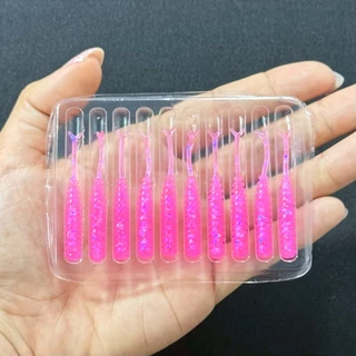 เหยื่อยางอาจิ หนองยางอาจิ Aji 10ชิ้น/แพ็ค มีให้เลือก 5สี ยาว4.5cm