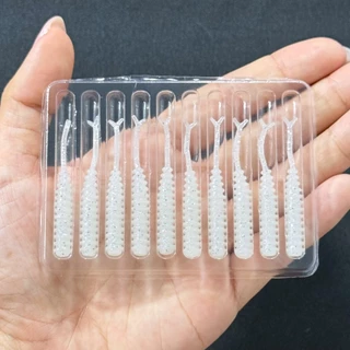 เหยื่อยางอาจิ หนองยางอาจิ Aji 10ชิ้น/แพ็ค มีให้เลือก 5สี ยาว4.5cm