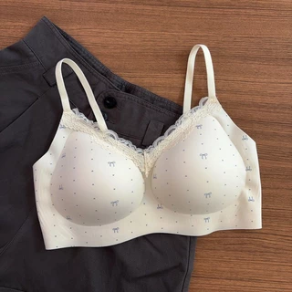 [ส่งจากไทย] 𝑩𝒓𝒂𝑩𝒓𝒂𝑩𝒓𝒂 #bra-318 บราเจลลี่ เสื้อชั้นในไร้ขอบ บราไร้ขอบ ลายดอกไม้ ฟองน้ำถอดไม่ได้