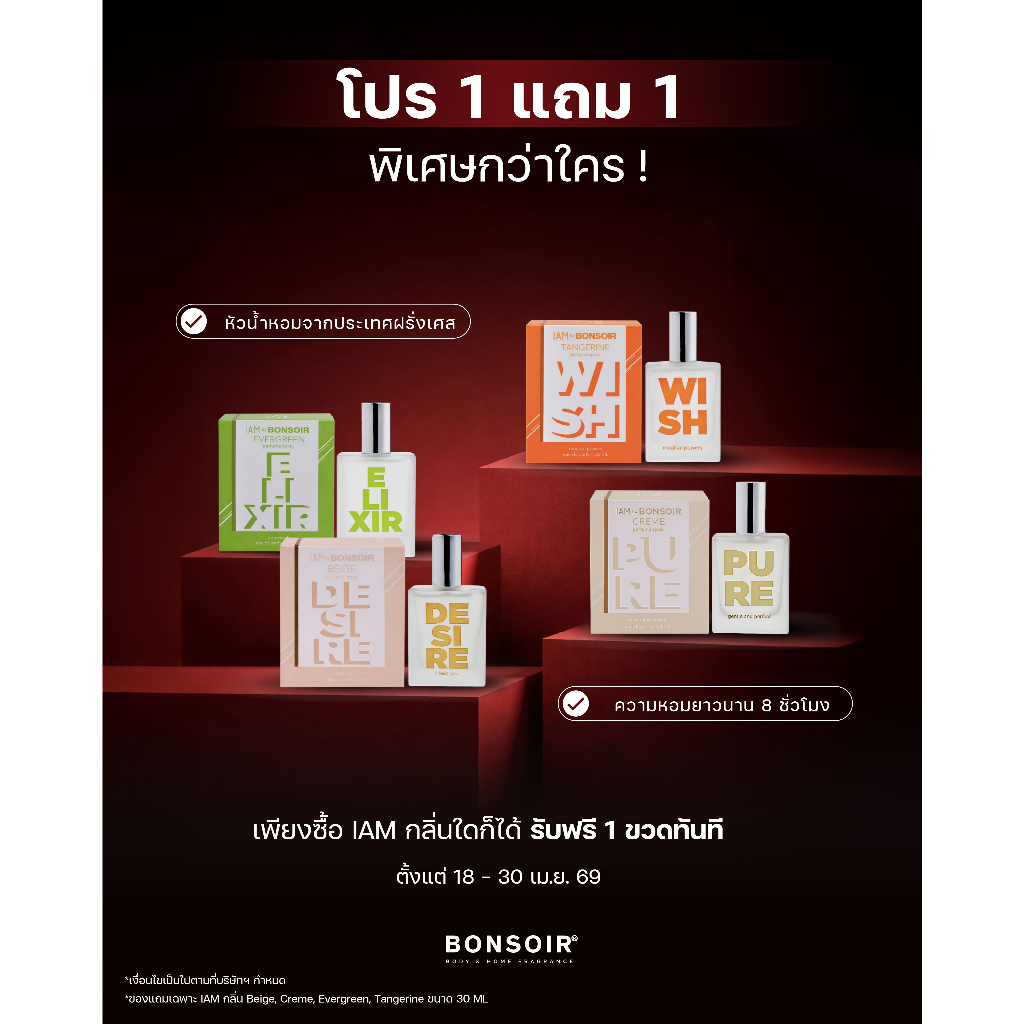 (ของแถม) BONSOIR แถมน้ำหอม I AM