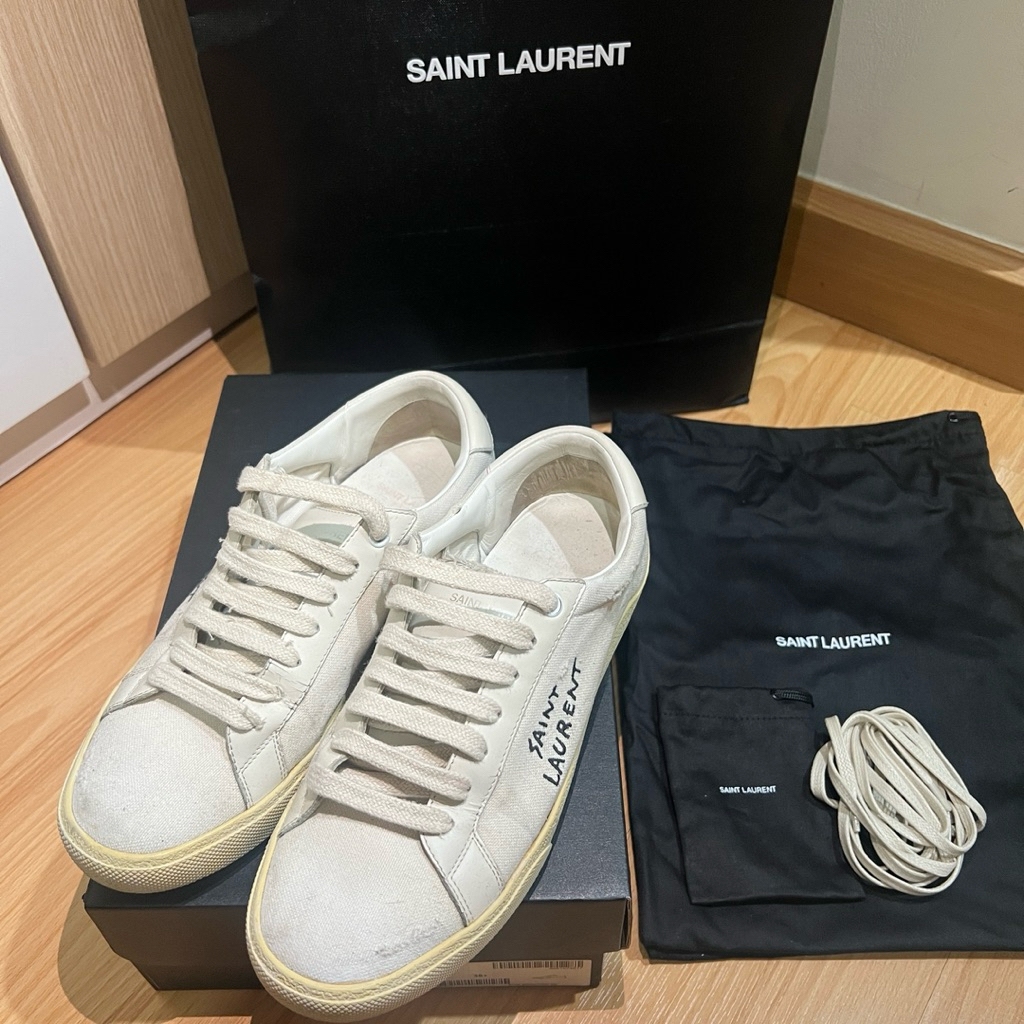 YSL Saint Laurent Sneaker รองเท้าผ้าใบ อุปกรณ์ครบ