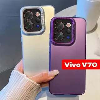 เคสผิวด้าน IMD ขอบสีกล้อง สำหรับรุ่น Vivo V70FE V70 V70Lite กันกระแทก