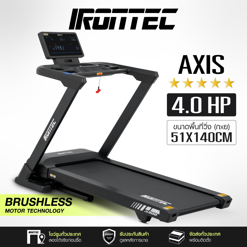 ลู่วิ่งไฟฟ้า Irontec AXIS A900 รีวิว เจาะลึกฟังก์ชัน เลือกเครื่องออกกำลังกาย