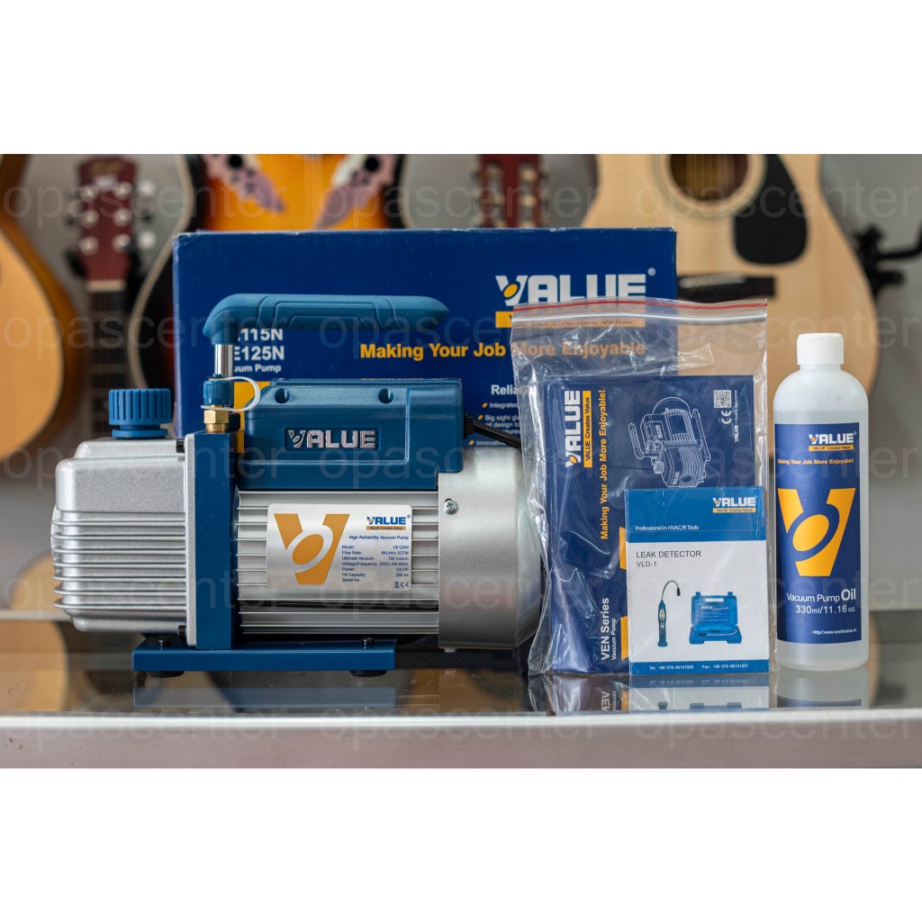 เครื่องแวคคั่ม VALUE VE125N 2.5CFM 70 ลิตร/นาที SINGLE ของใหม่