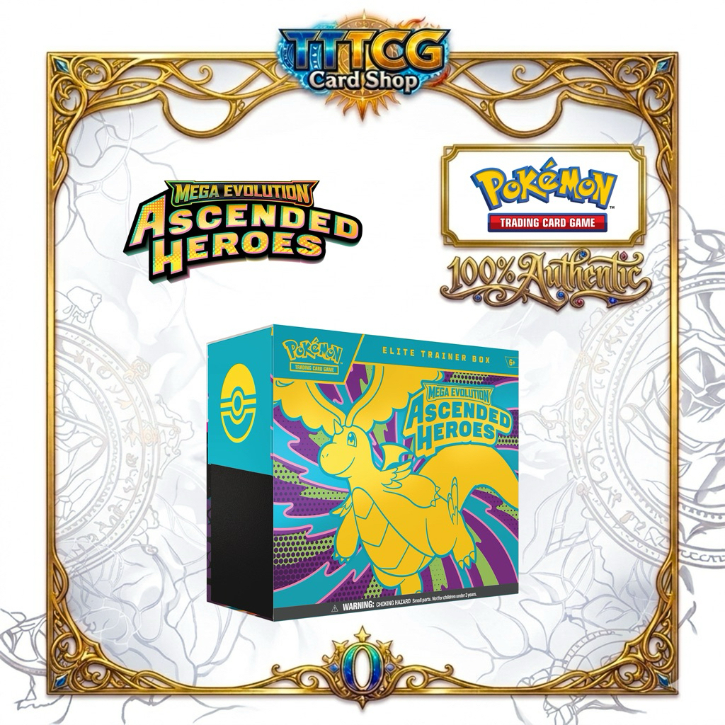 [ พร้อมส่ง!! ][ Pokémon] Ascended Heroes ETB Pokemon Ascended Heroes Elite Trainer Box ภาษาอังกฤษ