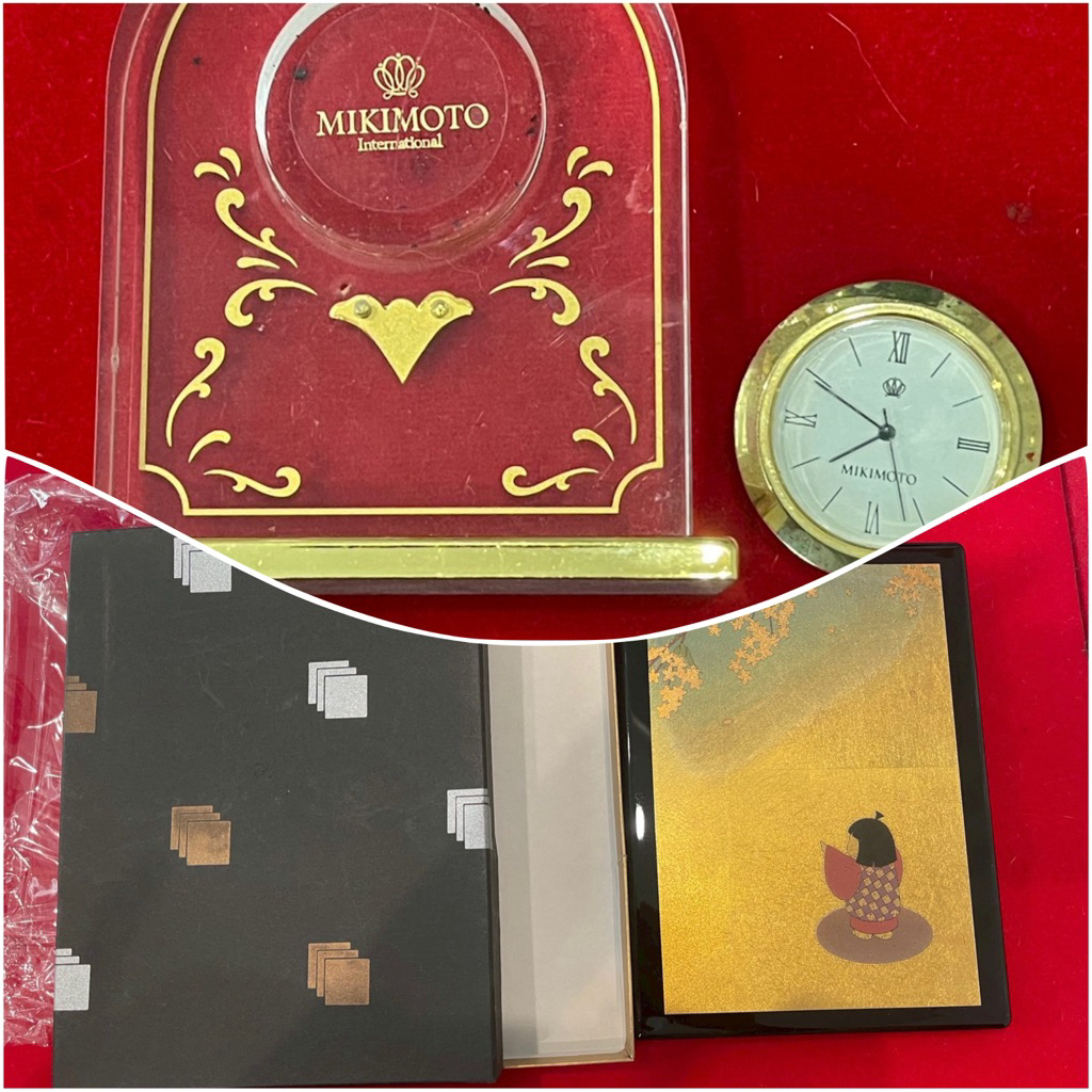 นาฬิกาตั้ง Mikimoto + Planner ญี่ปุ่นปกหนาพลาสติก