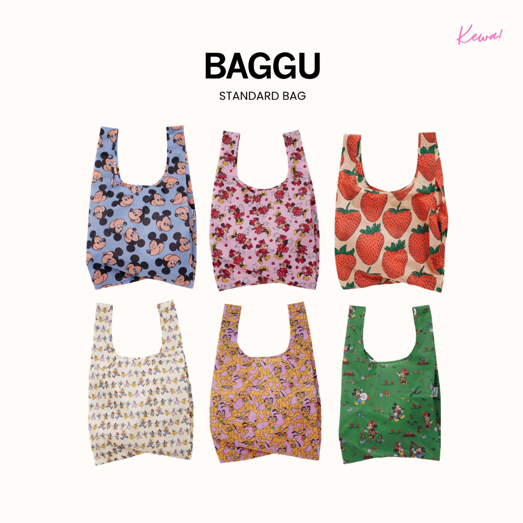 (พร้อมส่ง) ถุงผ้าพับได้ Baggu Standard Size แบรนด์อเมริกา