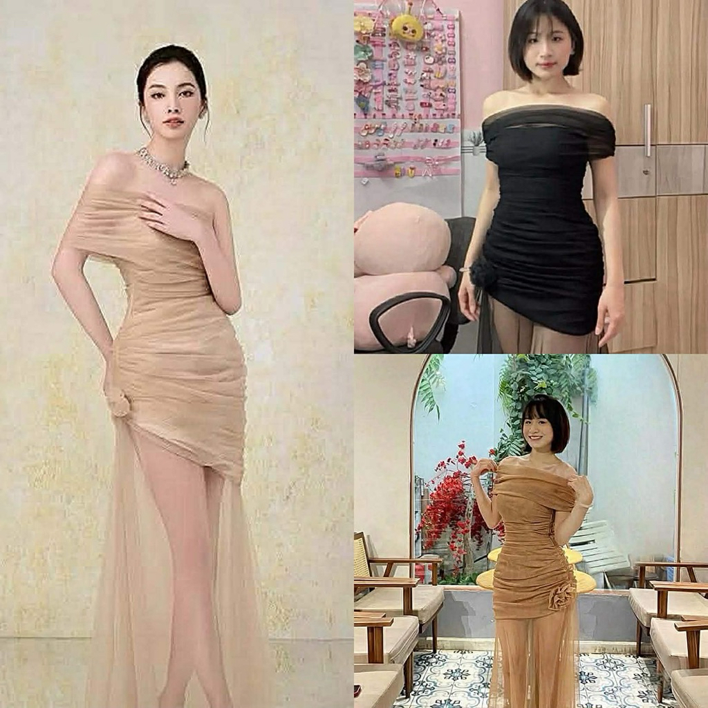 เดรสชีฟองสีนู๊ด ออกงาน มีรูปงานจริงมีวิดิโอ รัดรูปตามหุ่น สวยมาก เดรสงานแต่ง เดรสปาร์ตี้ เดรสเที่ยว เดรสวันเกิด