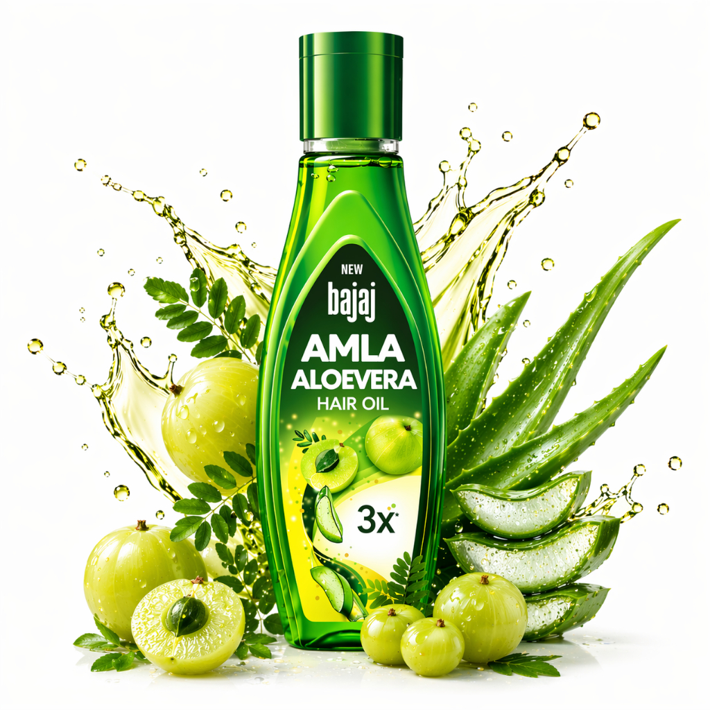 Bajaj Aloe Vera Amla Hair Oil  มะขามป้อม + ว่านหางจระเข้ สำหรับบำรุงเส้นผม