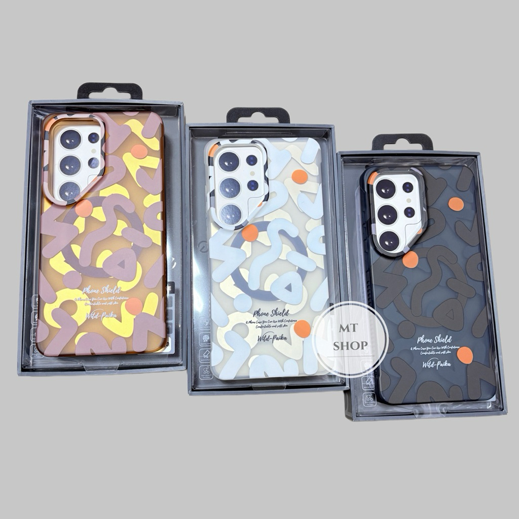 Case แม่เหล็ก กราฟฟิตี IMD Matte Hard Case สำหรับรุ่น S26 Ultra S25Ultra S24Ultra 12ProMax - 17ProMax