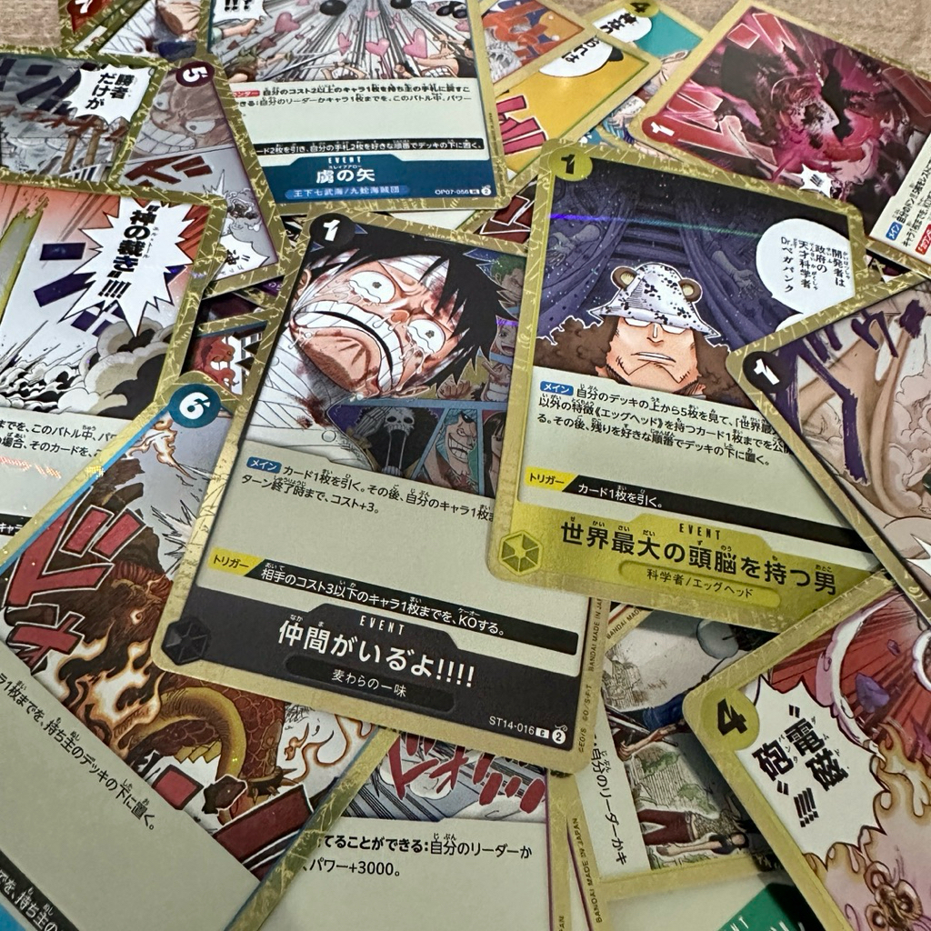 การ์ดวันพีซอีเว้นท์ Foil ทอง ‼️ One Piece Card Game ฟอยล์ทอง งาน Event ขอบทอง + Stage ภาษาญี่ปุ่น🇯🇵