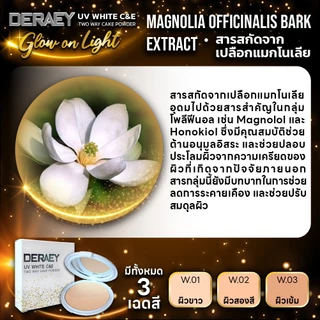 (ใหม่) โปร 1 แถม 1 แป้งเดอเอ้ยูวีไวท์ ผิวสวยเล่นแสง คุมมัน กันหมอง เรียบเนียน