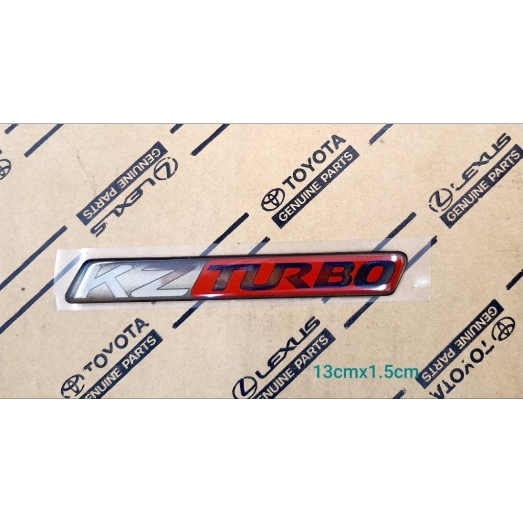 สติกเกอร์ Logo KZ TURBO ของแท้ Toyota Tiger  SportCruiser SportRider KZ ราคาต่อชิ้น