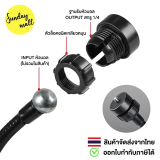 อแดปเตอร์ แปลงหัวบอล > สกรู1/4 Screw [ตัวแปลงหัวบอล17mm > สกรู1/4]