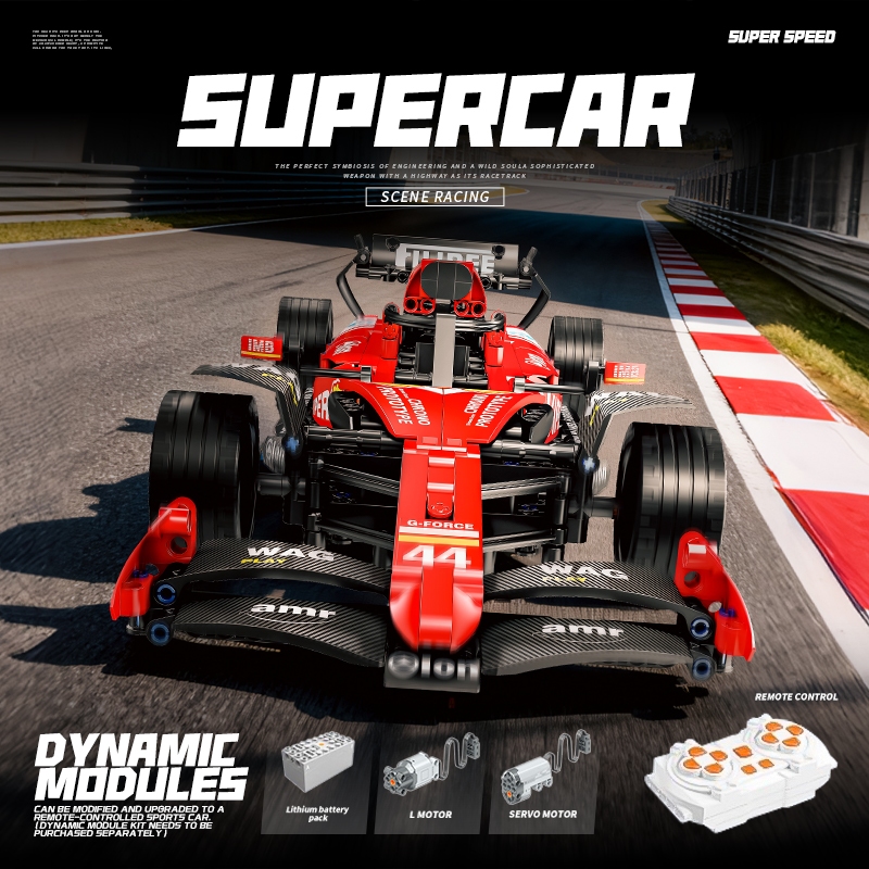 ตัวต่อรถ Ferrari F1 บังคับได้ คันใหญ่ รถของเล่น แข่งรถ ของเล่นเด็กโต รีโมทต้องแยกสั่ง