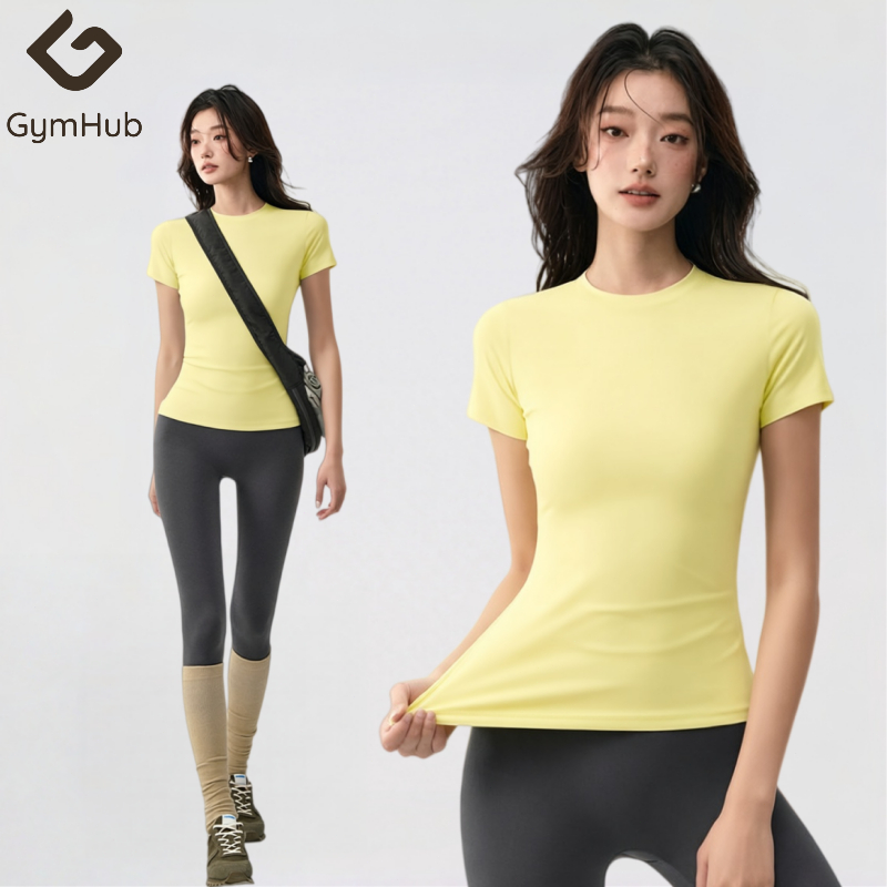 GymHub เสื้อสปอร์ตกลีบกะหล่ำ วิดีโอบรีท วิ่ง ออกกำลังกาย โยคะ สตรี