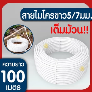 สายไมโคร 5/7มม. เฉพาะสายยางสปริงเกอร์ ท่อไมโครพีวีซี สายยางพีวีซี Micro PVC สปริงเกอร์ 100ม. เต็ม MAXX