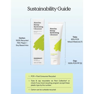 (โคัดลด 25%+ลด1059-18/8 ล็อตอเมริกา) Krave​ Beauty​ Matcha​ Cleanser​ 120 ml