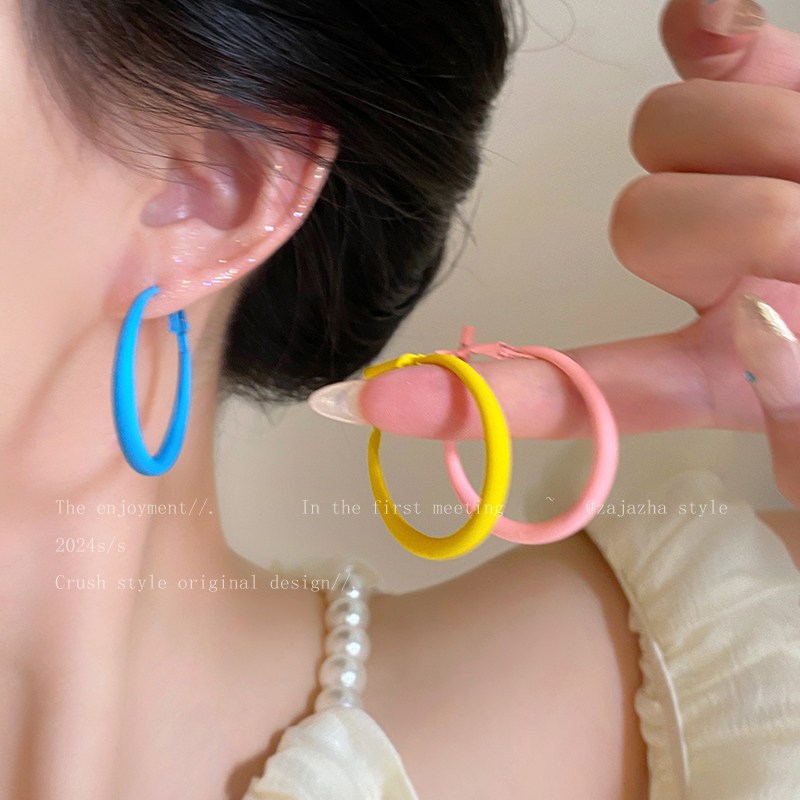 ต่างหู earrings สไตล์เกาหลี ins แฟชั่น น่ารัก มินิมอล unisex หลากสี COD ราคา ถูกที่สุด ดีลบีเคเค แกลเลอรีภาพที่ 7