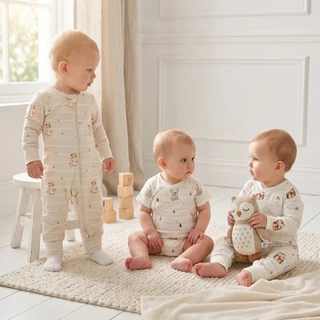 Snow Owl ของแท้ !! ชุดเด็กแรกเกิด -6 เดือน New Arrival Duckling Snowy Koala Collection ลวดลายสุดน่ารัก !!