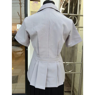 เสื้อ พอสว สีเทา ชาย-หญิง ผ้าคอตตอนโพลี