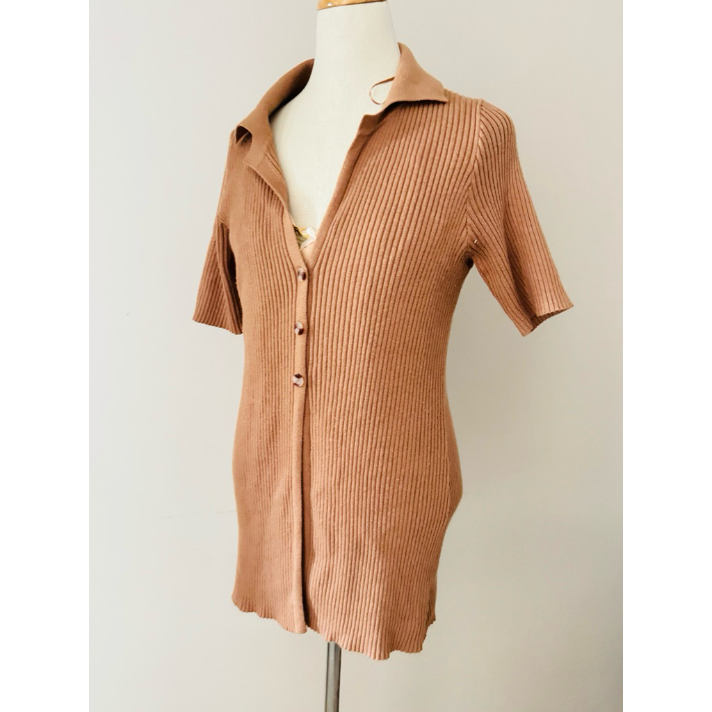 [Express Delivery] Free Shipping Used Victoria Secret Cardigan Gold Brown