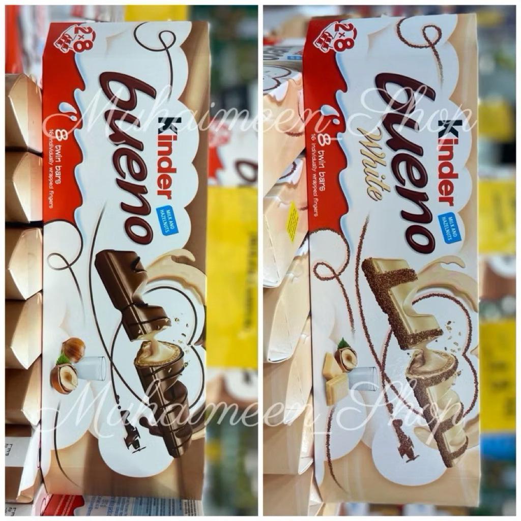Kinder bueno 8 twin bars กล่องยาว 16 แท่ง