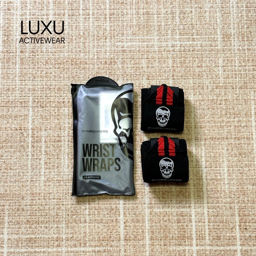 (พร้อมส่ง) GYMREAPERS Wrist Wraps - 18" Weightlifting Wrist Support ของแท้ 100%🇺🇸