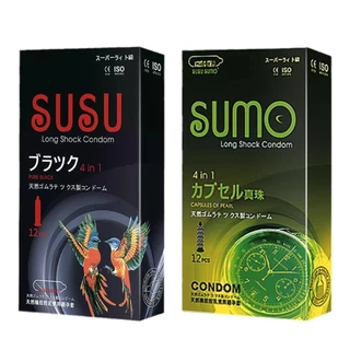 ถุงยางญี่ปุ่น SUMO ฟรีไซส์ ขนาด49/52/54มม. ผิวไม่เรียบ ไม่ระบุชื่อสินค้า