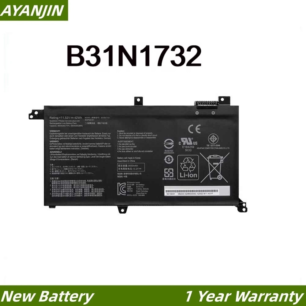 B31N1732 Laptop Battery for Lingyao S2 VivoBook S14 S430UA S4300F/U X430F/G VX60G X430G Mars 15 VX60