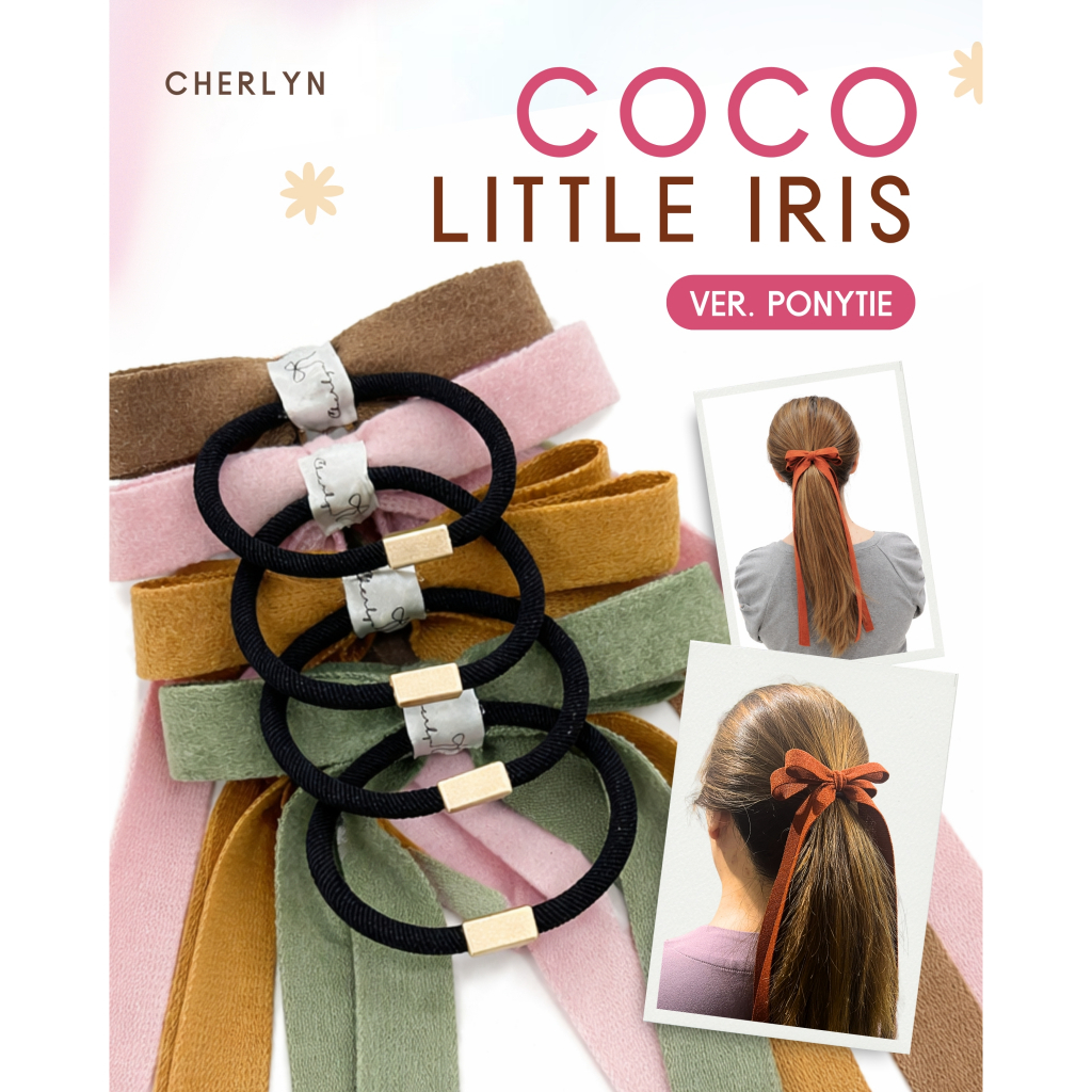 รุ่น Coco Iris กิ๊บงับ โบว์ติดผม ริบบิ้นเนื้อสักหลาด โบว์เชอร์ลีน Cherlyn โบว์เกาหลี กิ๊บเกาหลี กิ๊บโบว์ติดผม