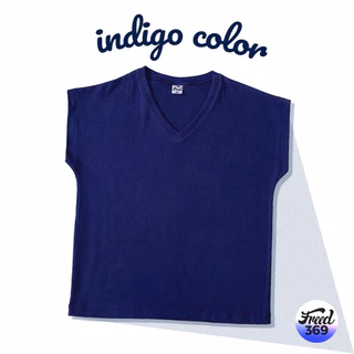 FREED เสื้อยืดทรงผู้หญิงแขนเลย คอวี เนื้อผ้าคอตตอนสีพื้น และ พิมพ์ลาย ใส่สบาย