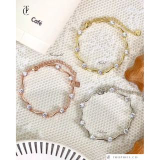 TROPHIES.CO - Swirly gem bracelet กำไลเพชร สร้อยข้อมือเพชร