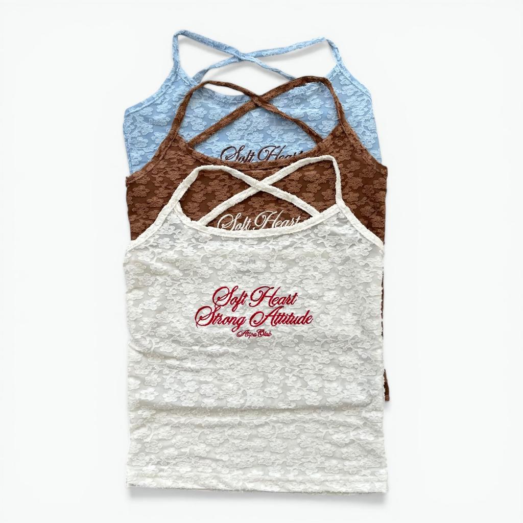Atipashop - Lover Lace Top เสื้อคล้องคอลูกไม้