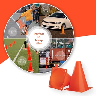 10 ชิ้น กรวยฝึกซ้อม 18 cm กรวย ฝึกซ้อมกีฬา ทนแสงแดด UV Sport Training Cones กรวยซ้อมกีฬา ฟุตบอล กรวยซ้อมวิ่ง ซ้อมกีฬา